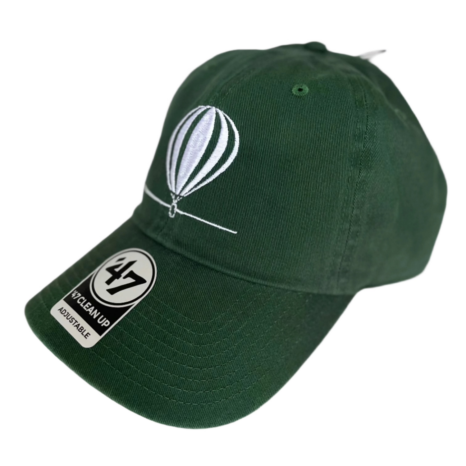 Side view of the Seymour Wine Co. 47 Brand Clean Up hat featuring a classic design with an adjustable strap, embroidered logo, and a relaxed fit, perfect for wine enthusiasts.